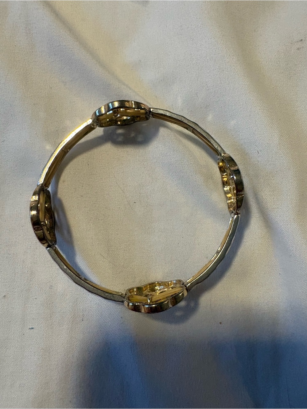 Gold Tone Women's Decorative Link Bracelet